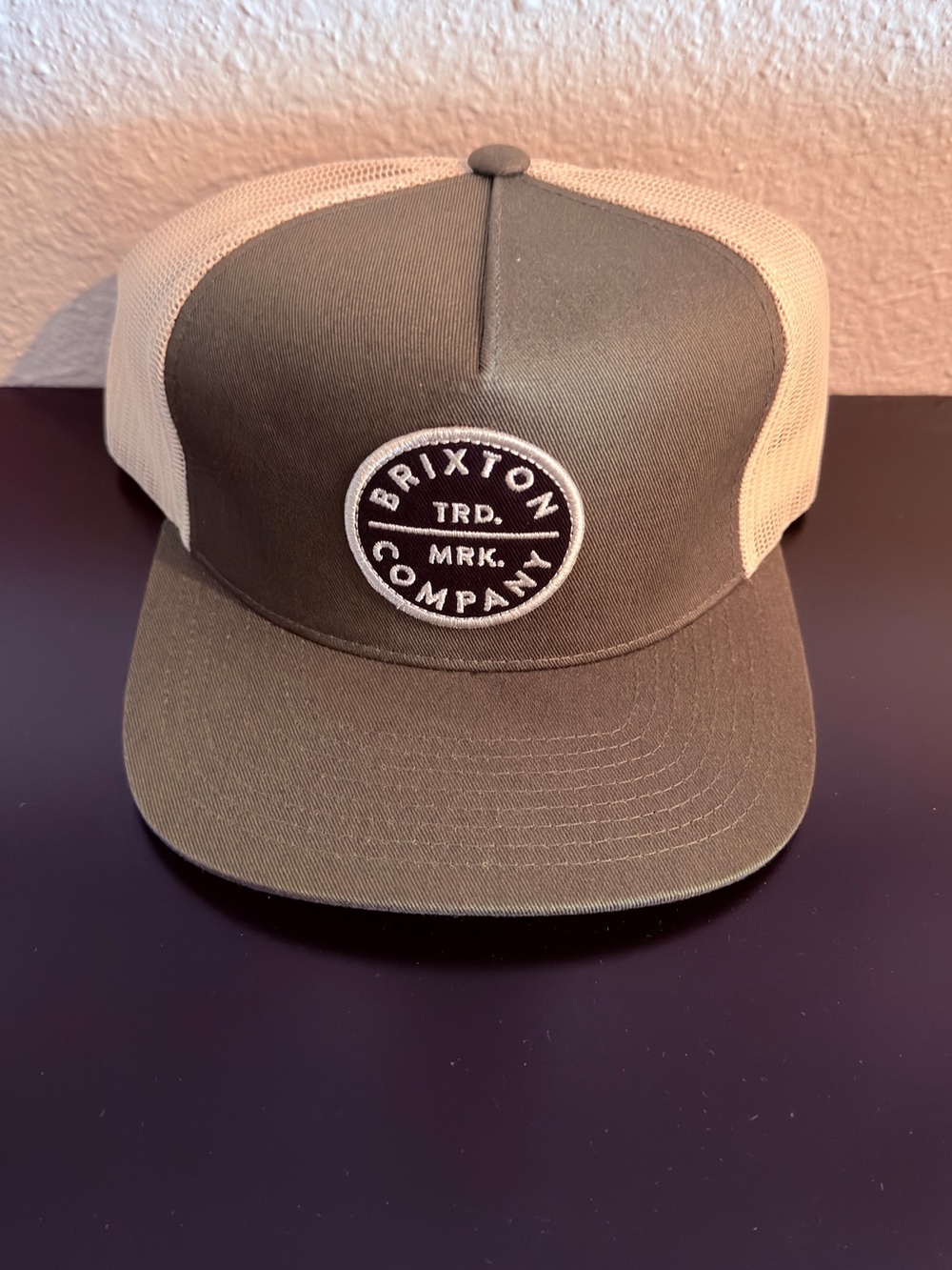 Brixton Olive Front with Tan Mesh Patch Cap